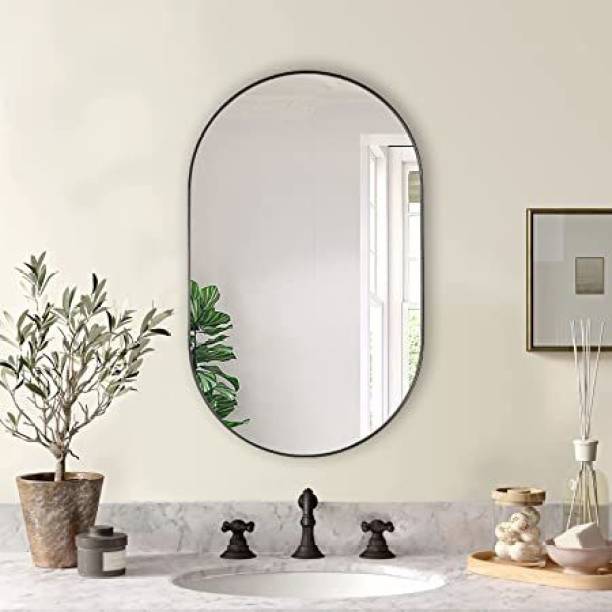 Rworld 12"inch by 18"inch CAPSULE MIRROR. PERFECT FOR ANY WALL OF HOME. Bathroom Mirror