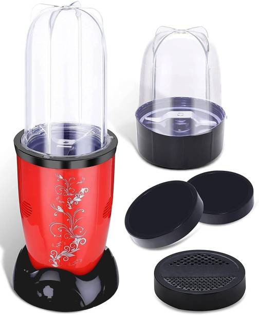 Blu Bel by Nutri-Mix 400 W Juicer|Blender|Chopper|2 Unbreakable Jar|2 Detachable Blades Nutri-Mix Juicer|Blender|Chopper|22000 RPM|2 Unbreakable Jar|2 Detachable Blades 400 Juicer Mixer Grinder (2 Jars, Red)