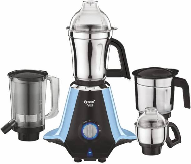 Preethi MG 260 Taurus star heavy duty mixer grinder 1000 Juicer Mixer Grinder (4 Jars, Blue, Black)