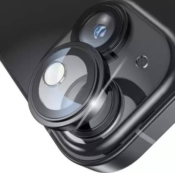 iCreator Back Camera Lens Ring Guard Protector, Camera Lens Glass Protector for Iphone 14 plus black With Inbuilt Tempered Glass(Does Not Effect Image Quality)