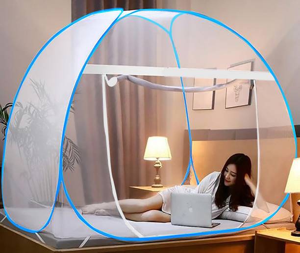 TLK-HWB Polyester Adults Washable Foldable Net With Ventilation / Best Visibility & Free Saviours / Machhardani / Mosquito Net Price in India