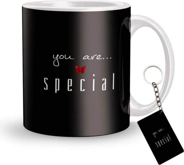 AVNAM You are Special with Red Heart Keychain Gift for Friends|Boyfriends|Girlfriends Ceramic Coffee Mug
