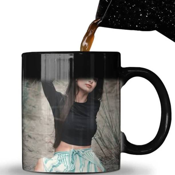 Convay Ceramic, Magic Black Coffee Cup Printed with Photo Ceramic Coffee Mug
