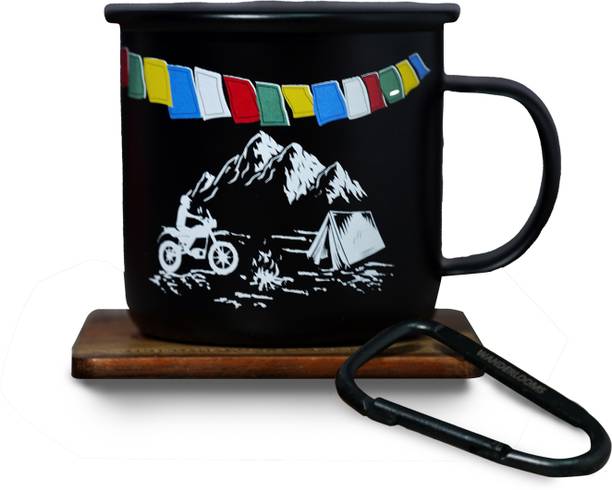Wanderlooms Legends of Ladakh Stainless Steel, Enamel Coffee Mug