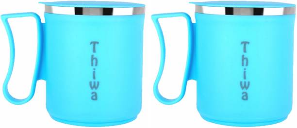 Thiwa Coffee and tea Lover's 1st Preferable Choice foldeble Lid Plastic, Stainless Steel Coffee Mug