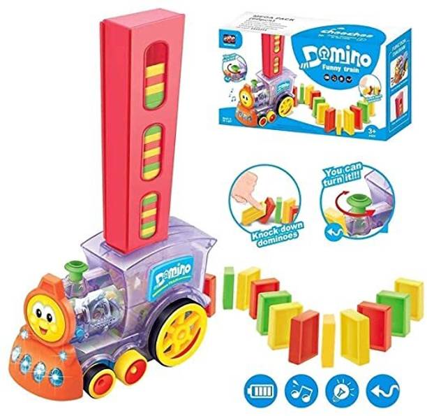 KAVANA Kids Musical 360° Domino Block Educational Game with Flashing Light & Music