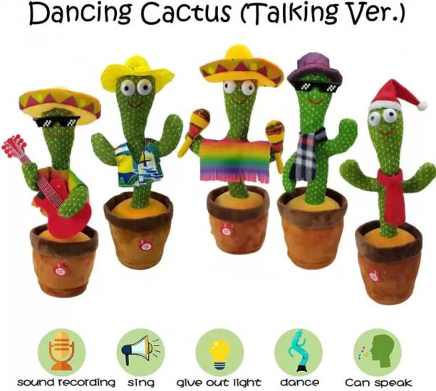 Bunic 1 Limited Edition Dancing Cactus with Lights Talking Singing Toy Dancing Cactus