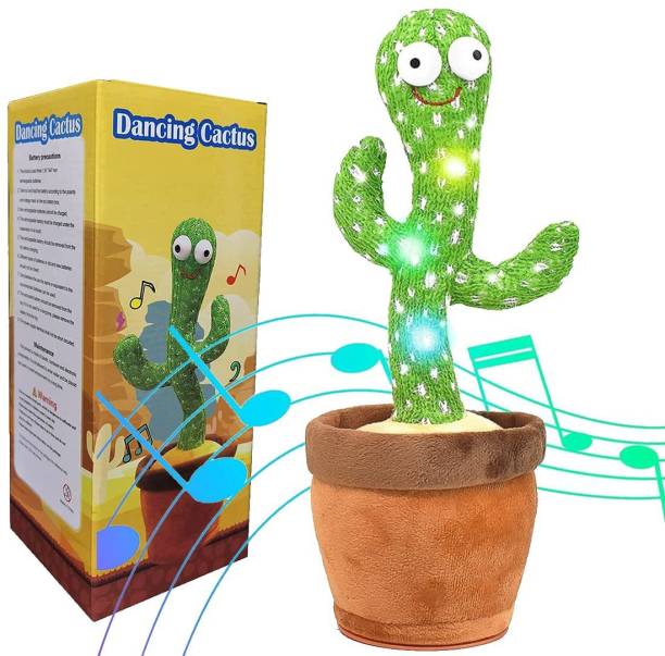 Bluetech Mimicry Toy Cactus with Lights and Music - Repeat and Record Musical Toy