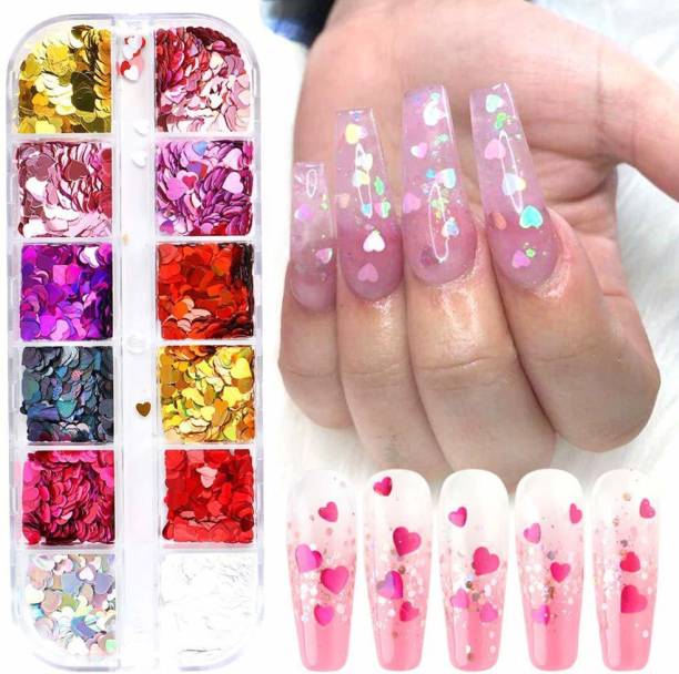 hues by kp Nail Art Stickers Colorful Shiny Design Charms Nail Decorations Accessories