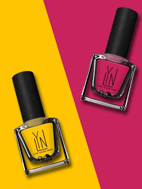 LYN Live Your Now Nail Polish vegan and cruelty free-Combo of 2 (Victoria Sport & Yellow Jersey) Multicolor
