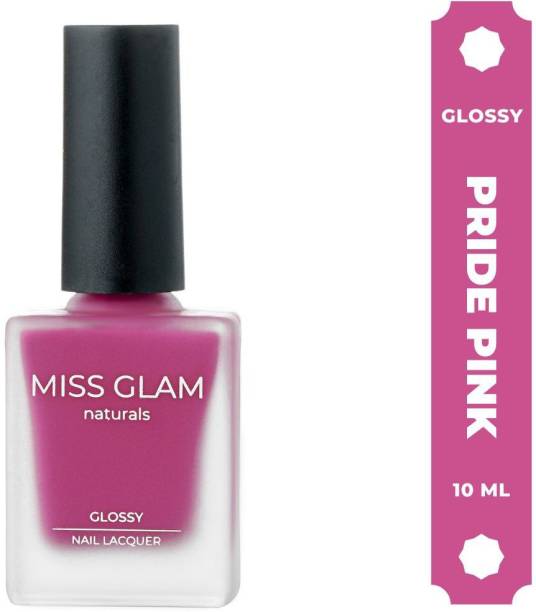 MissGlam Naturals 100% Vegan Glossy Nail Polish Pride Pink