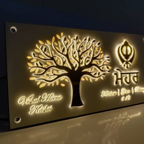 Tripti Products Polypropylene Door Name Plate for Home,Office,Material :acrylic Name Plate
