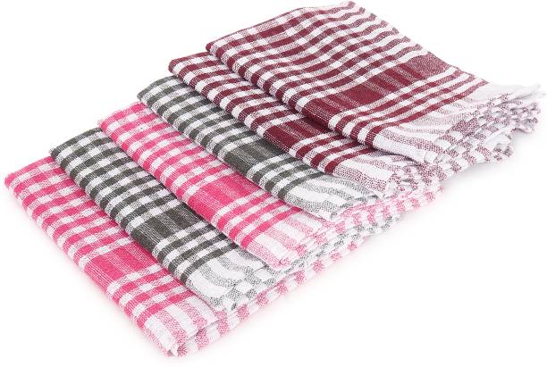 JOREN Cotton Check Kitchen Towel (Pack of 6) Multicolor Cloth Napkins