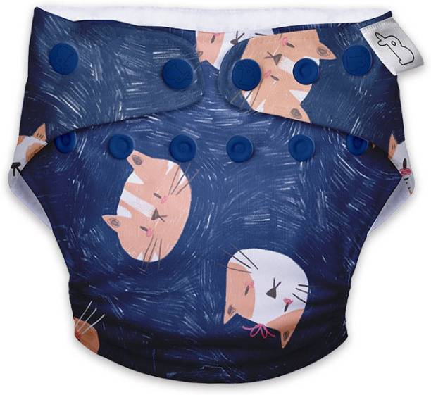 Superbottoms UNO 2.0 Trim Cloth Diaper with EasySnap for 0 to 3 years baby - Good Cat-titude