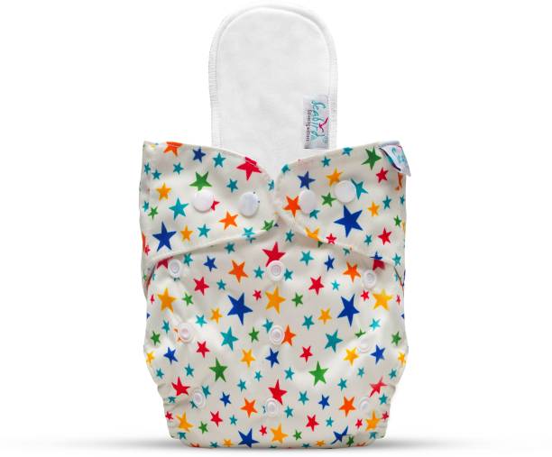 seabird Baby Diaper Regular Cloth Reusable for 3-17 KG Kids With Insert Pad Pack Of 1