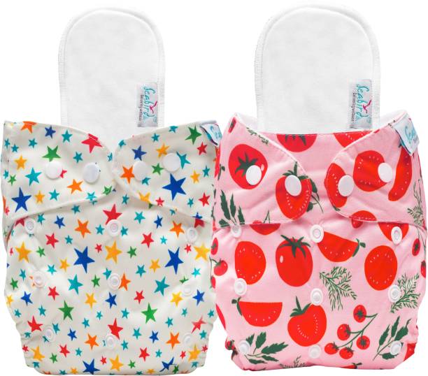 seabird Regular Pack Of 2 Combo Washable & Reusable Cloth Diapers 2 Free Insert Pad