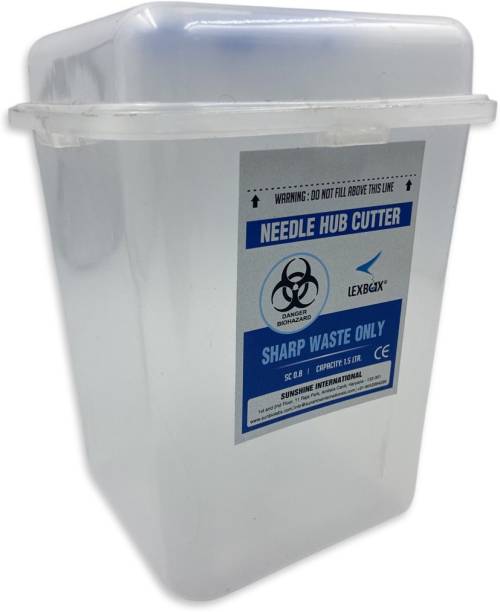 Lexbax 1.5 liter needle hub cutter empty container (Pack of 2) Needle Burner