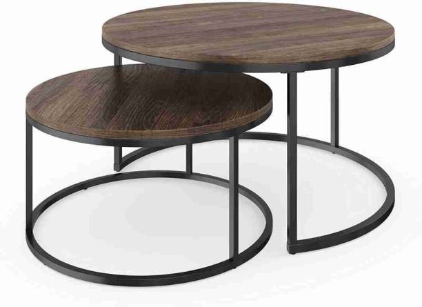 Shilpiwood Beautiful Metal Fram And Wood Side Table For Multi Purpose Decoration for Home Engineered Wood Nesting Table