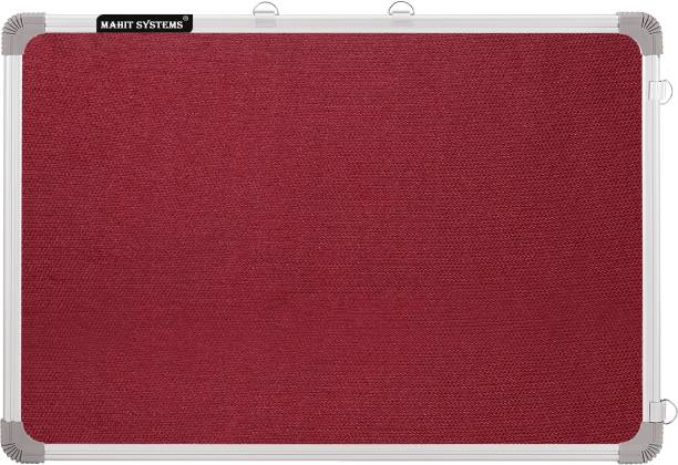 Mahit Systems 3x4 ft Maroon Notice Board/ Pin Up Display Board with 30 pins for School, Office Notice Board