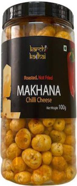 KARCHI KADHAI Roasted olive oil & Flavoured Chilli Cheese Makhana Assorted Nuts (100g) Fox Nut