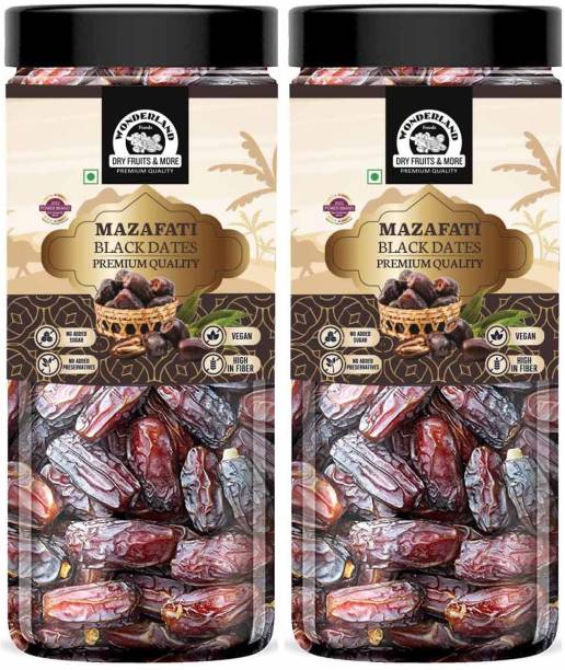 WONDERLAND Foods - Black| Organic Soft & Handpicked | Khajoor | Khajur Dry Dates