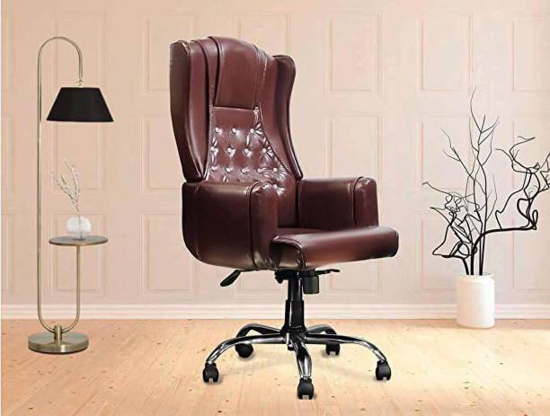MRC Executive Chairs Maharaja Leatherette King Size High Back Boss Maharaja Revolving Chair Leatherette Office Adjustable Arm Chair