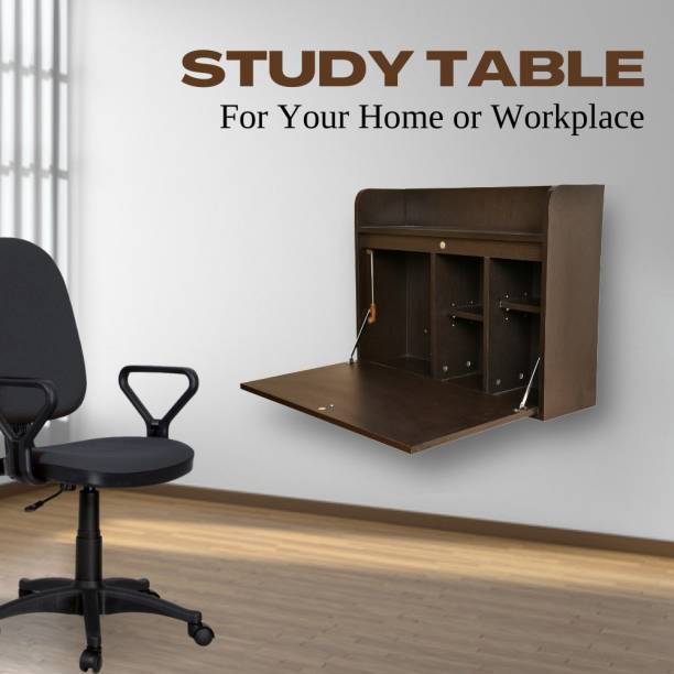 ITALICA Wall Mounted Study Table/Foldable Space Saving Desk/Laptop Table For Home/ Engineered Wood Study Table