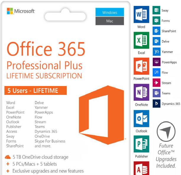 MICROSOFT Office 365 Professional Plus For 5 Users/PC (...