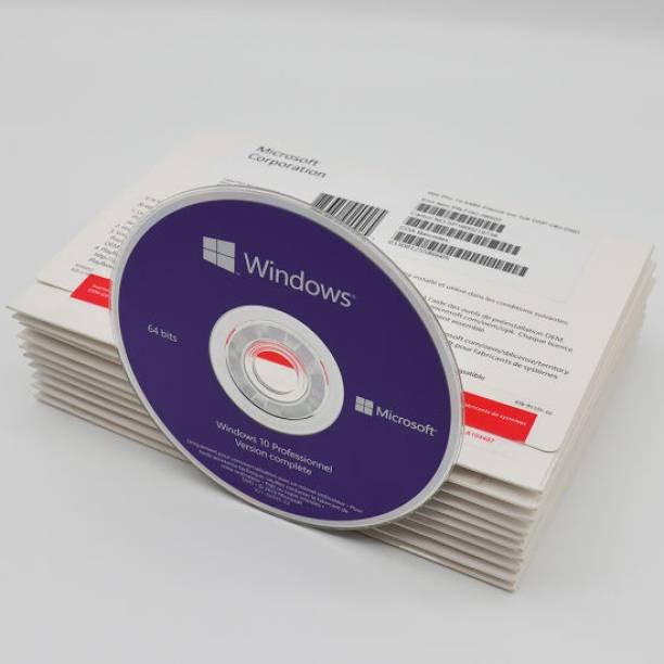 MICROSOFT Windows 10 Professional (1 User, Lifetime Validity) DVD OEM Pack English Version 64/32 Bit