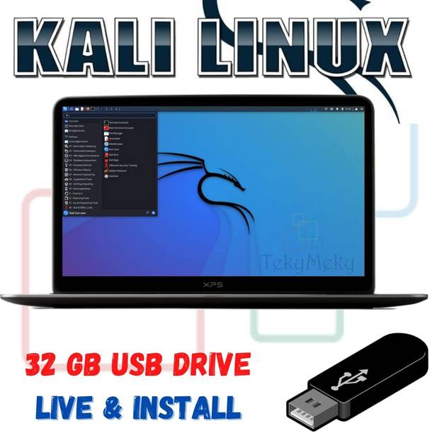 TekyMeky Kali Linux 2022.3 XFCE 32 Bit and 64 Bit Live Bootable 32 GB USB Pen Drive 64 Bit 64 Bit