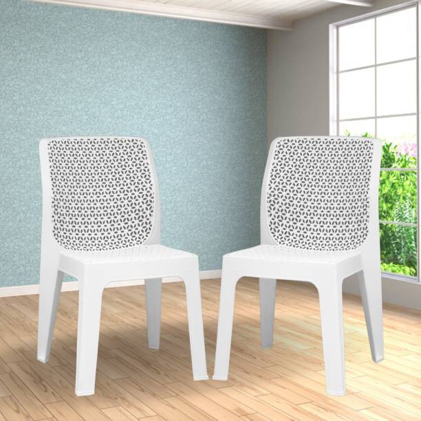 ITALICA Oxy Stackable Plastic Chair/Plastic Chair Set/Sturdy Chair For Home/ Plastic Outdoor Chair