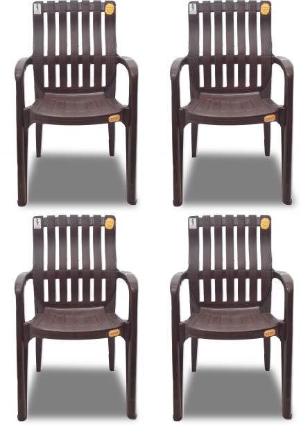Anmol Orthopaedic high back chair with Matt & gloss pattern Plastic Living Room Chair