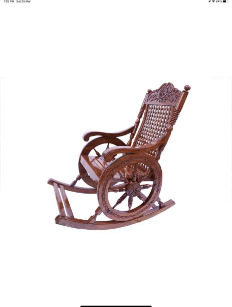 Radha Crafts Solid Wood 1 Seater Rocking Chairs