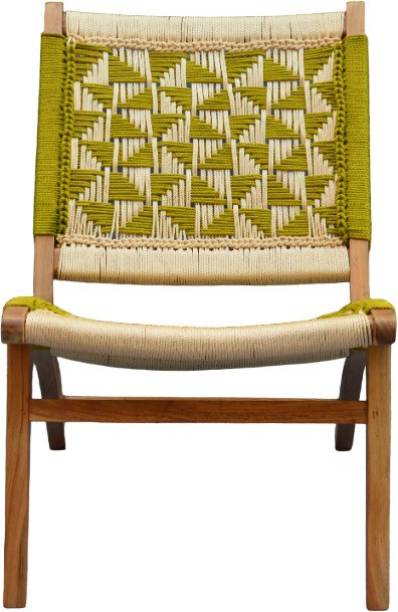 Orchid Homez Hand Woven Lounge Chair Solid Wood Outdoor Chair