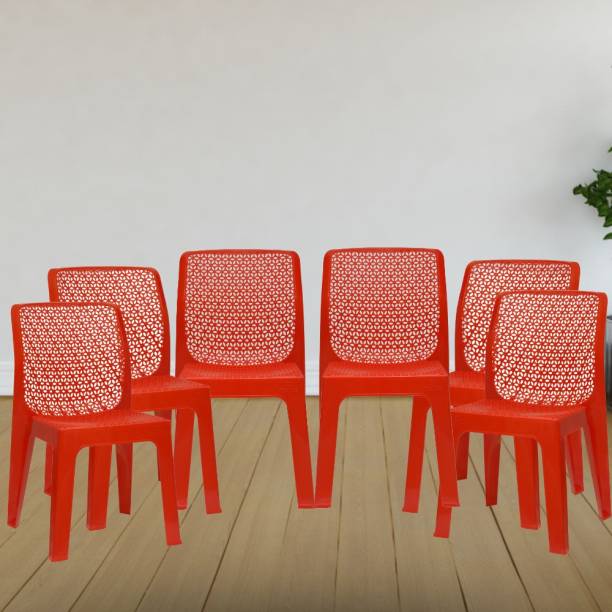 ITALICA Oxy Plastic Chair Set/ Stackable Chair for Home/Strong & Sturdy Structure Chair/ Plastic Outdoor Chair