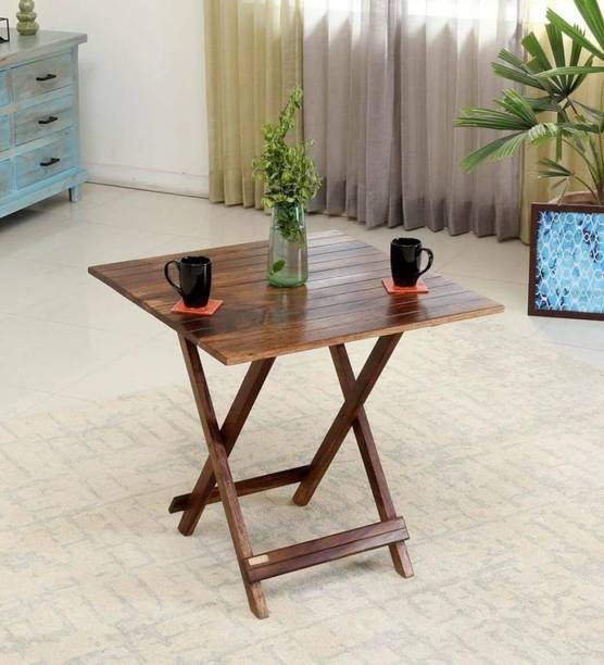 Deepak Art Foldable Patio Coffee Table for Living Room Solid Wood Outdoor Table