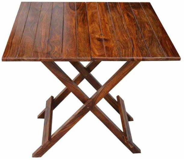 FURNISQUARE Sheesham Wood Square Folding Table | Coffee Table | Outdoor and Garden Table Solid Wood Outdoor Table