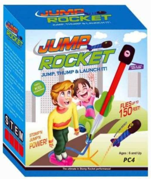 DDTOYS Jump Rocket Stomp Launcher Foam Tipped Rockets w...