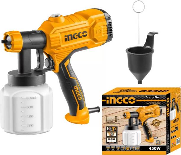 INGCO SPG3508 Metal 450W Hvlp Floor Based Electric Paint Spray Gun Sprayer (Yellow) HVLP Sprayer