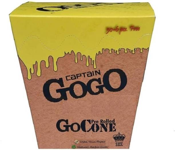 CAPTAIN GOGO Pre rolled Gogo 56 pieces cones And GIFT INSIDE THE BOX Pre rolled King 13 gsm Paper Roll