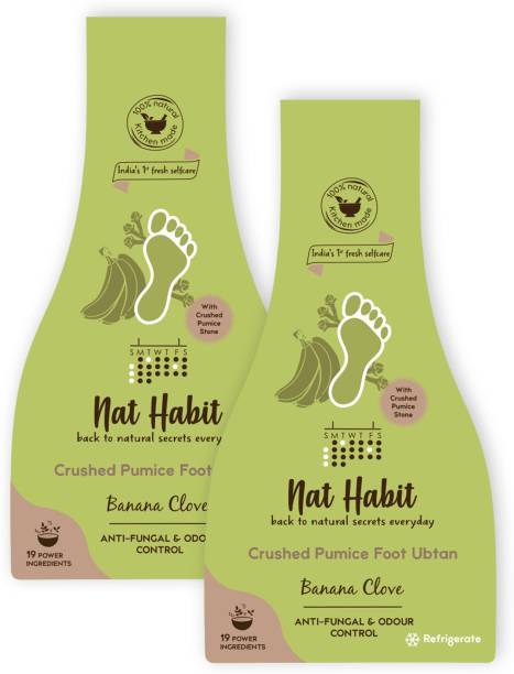 Nat Habit Banana Clove Foot Ubtan,Foot Scrub | |Anti-fungal & odor control |100% natural