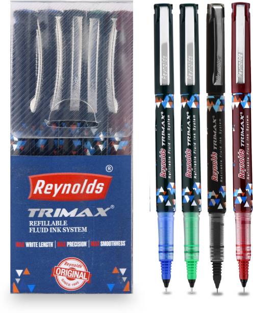 Reynolds Trimax Pens Pouch - Blue, Black, Red & Green Gel Pen