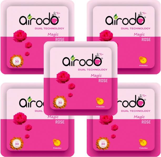 AIRODO Room Freshener Magic Rose Pocket Gel (Pack of- 05) Blocks