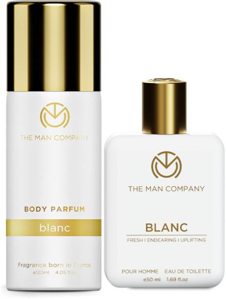 THE MAN COMPANY Blanc EDT 50ml & Body Perfume 120ml Perfumes for Men Combo Deodorant Spray  -  For Men