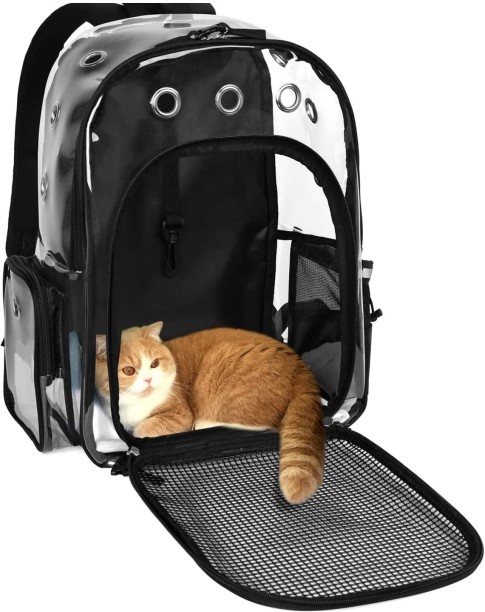 BAGLHER Pet Carrier Backpack,Ventilated Design,Pet Travel Backpack with Comfortable Shoulder Straps,Thicker Bottom Support,Two-Way Entrance Pet Carrier Backpack. 