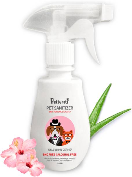 Petterati Pet Sanitizer, Kills 99.9% Germs, Dogs & Cats, Floral 250 ml Pet Coat Cleanser