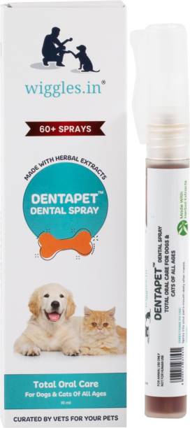 Wiggles DentaPet Dog Mouth Freshener Spray, 10ml - Dental Care Cat Teeth Cleaner Pet Toothpaste
