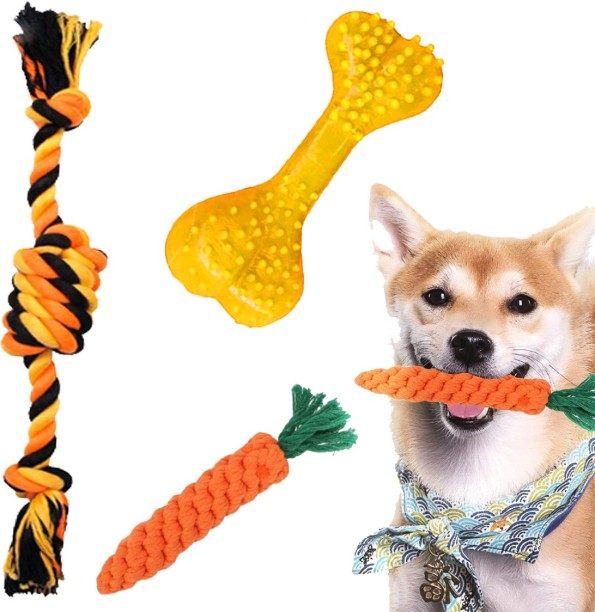 3 Pack Dog Toy Indestructible Stuffing Free Dog Toy Dog Toys for Medium Dogs Durable Squeaker Dog Toys Pokeling Dog Toys Dog Toys Stuffed Puppy Toys,Chew Toys for Dogs Dog Squeaky Toys 