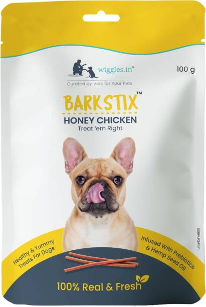 Wiggles Barkstix Dog Treats for Training Adult Puppies Ashwagandha 2400g (Honey Chicken) Chicken Dog Treat