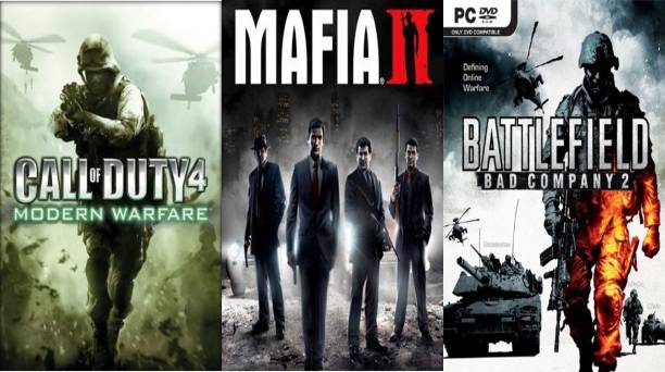 Call of Duty 4 Modern Warfare, Mafia 2, Battlefield: Ba...